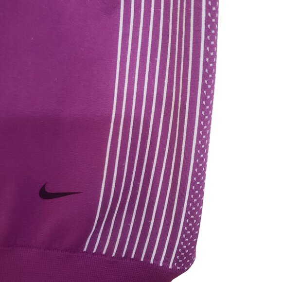 Nike Dri-Fit Womens Athletic Top Short Sleeve Banded Bottom Purple Size Small - Picture 5 of 6